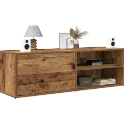 vidaXL Tv-meubel 120x34x37 cm bewerkt hout oud houtkleurig