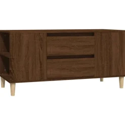 vidaXL Tv-meubel 102x44,5x50 cm bewerkt hout bruin eikenkleur