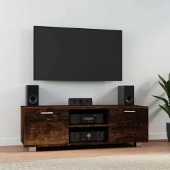 vidaXL Tv-meubel 120x40,5x35 cm bewerkt hout gerookt eikenkleurig