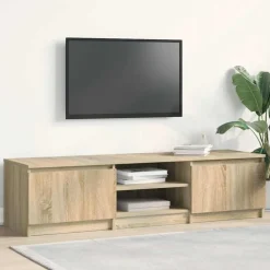 vidaXL Tv-meubel 140x40x35,5 cm bewerkt hout sonoma eikenkleurig