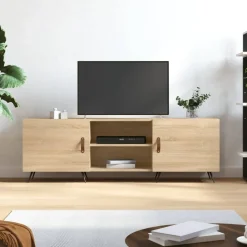 vidaXL Tv-meubel 150x30x50 cm bewerkt hout sonoma eikenkleurig