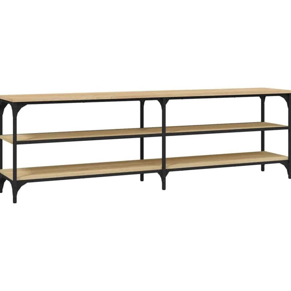 vidaXL Tv-meubel 160x30x50 cm bewerkt hout sonoma eikenkleurig