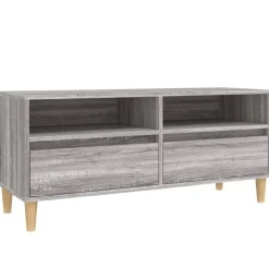 vidaXL Tv-meubel 100x34,5x44,5 cm bewerkt hout grijs sonoma eikenkleur