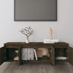 vidaXL Tv-meubel 120x30x40,5 cm bewerkt hout gerookt eikenkleurig