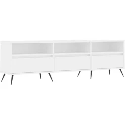 vidaXL Tv-meubel 150x30x44,5 cm bewerkt hout wit