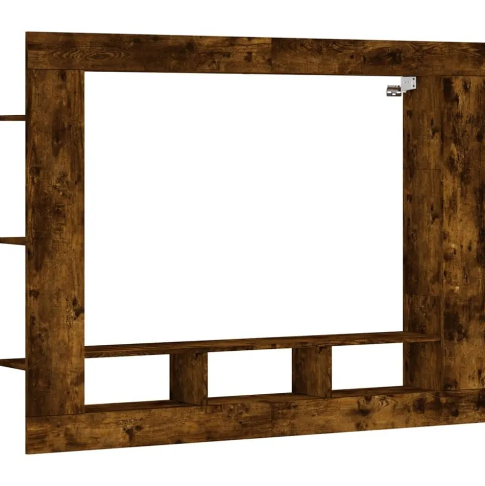 vidaXL Tv-meubel 152x22x113 cm bewerkt hout gerookt eikenkleurig