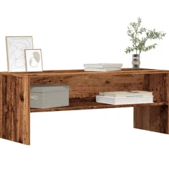 vidaXL Tv-meubel 100x40x40 cm bewerkt hout oud houtkleurig