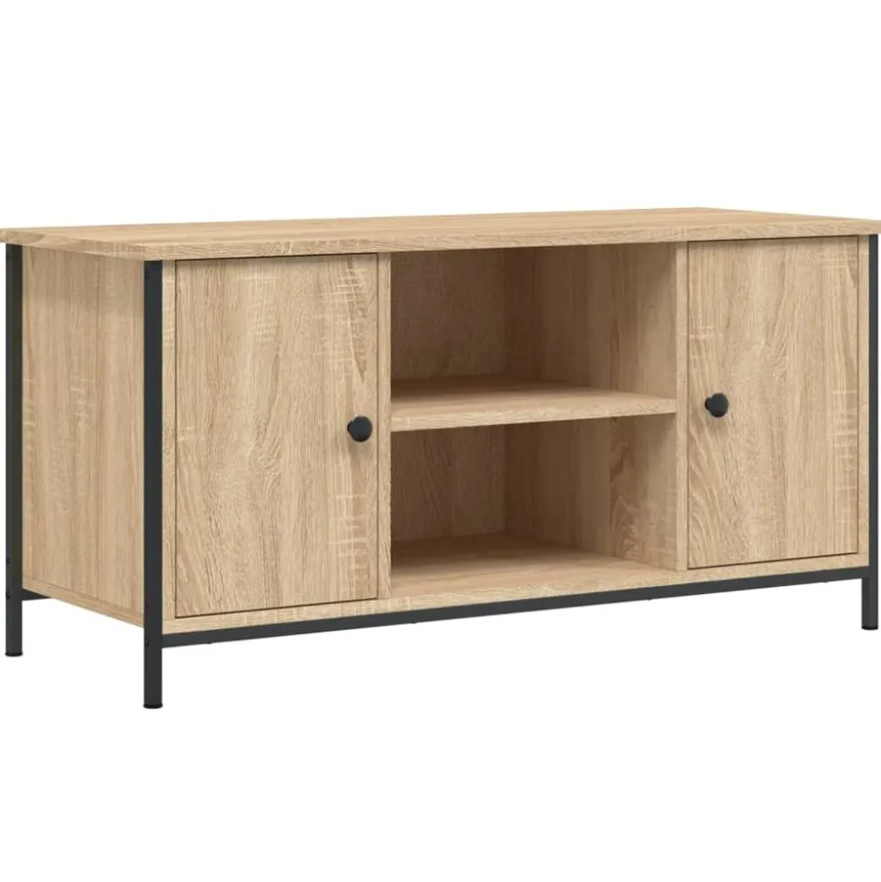 vidaXL Tv-meubel 100x40x50 cm bewerkt hout sonoma eikenkleurig