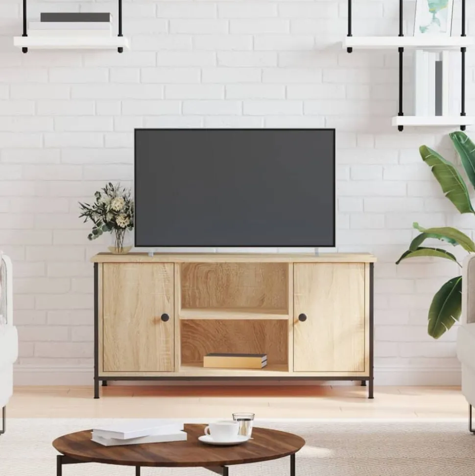vidaXL Tv-meubel 100x40x50 cm bewerkt hout sonoma eikenkleurig