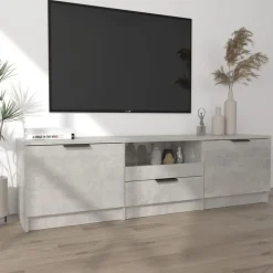 vidaXL Tv-meubel 140x35x40 cm bewerkt hout betongrijs