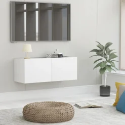 vidaXL Tv-meubel 80x30x30 cm bewerkt hout wit