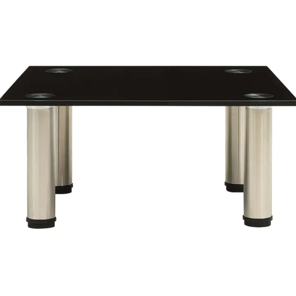 vidaXL Tv-meubel 40x35x17 cm gehard glas zwart