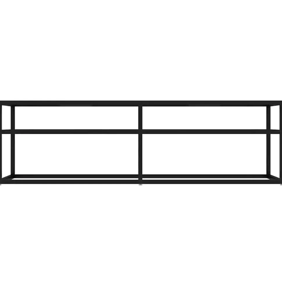 vidaXL Tv-meubel 140x40x40,5 cm gehard glas zwart