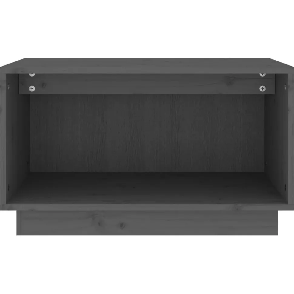 vidaXL Tv-meubel 60x35x35 cm massief grenenhout grijs