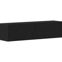 vidaXL Tv-meubel 120x30x30,5 cm spaanplaat zwart eikenkleurig
