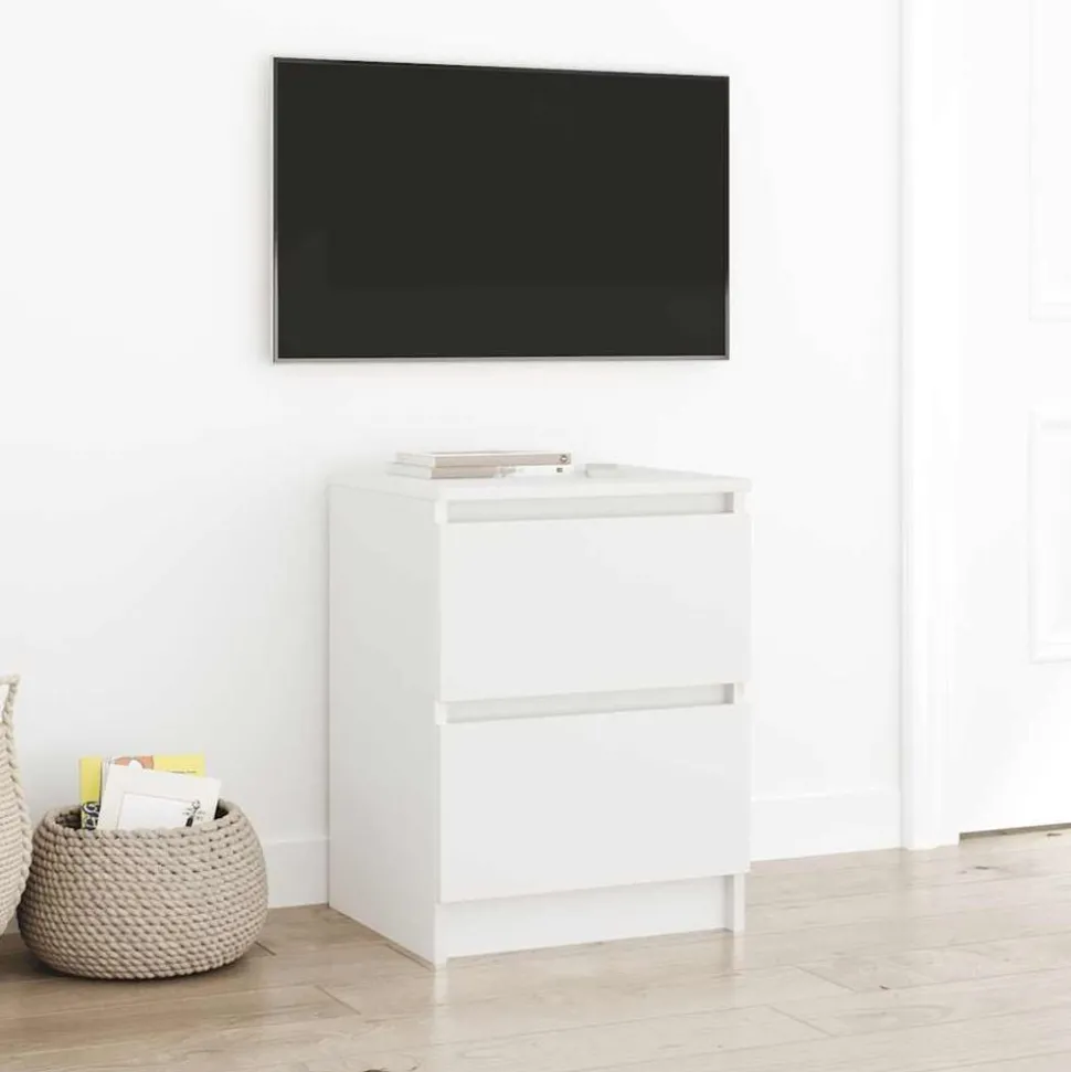 vidaXL Tv-meubel 40x35x54 cm spaanplaat wit