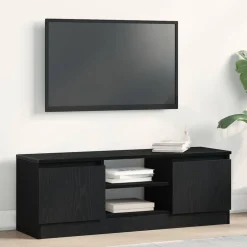 vidaXL Tv-meubel 102x30x36 cm spaanplaat zwart eikenkleurig