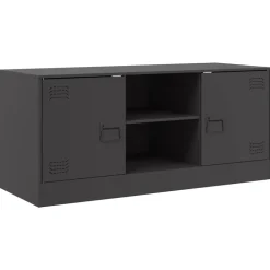 vidaXL Tv-meubel 99x39x44 cm staal zwart