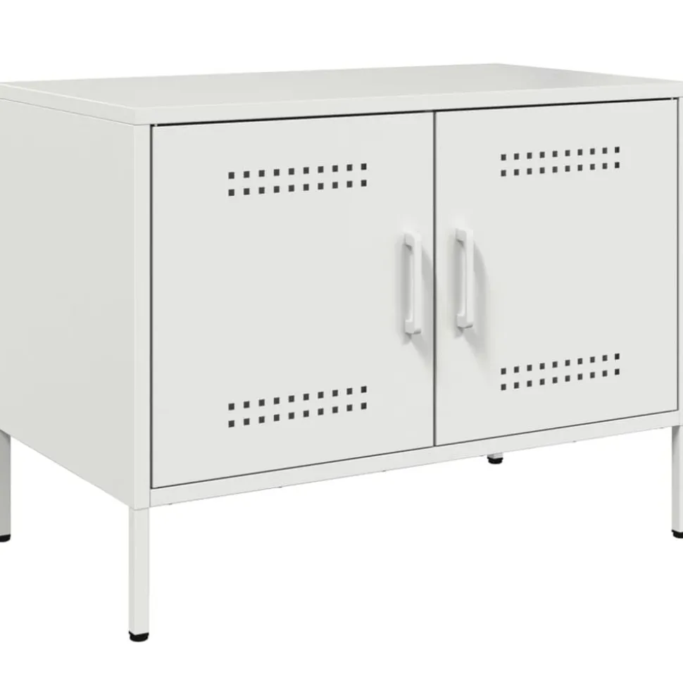 vidaXL Tv-meubel 68x39x50,5 cm staal wit