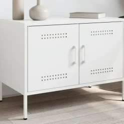 vidaXL Tv-meubel 68x39x50,5 cm staal wit