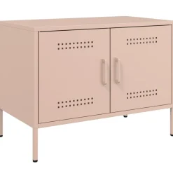 vidaXL Tv-meubel 68x39x50,5 cm staal roze