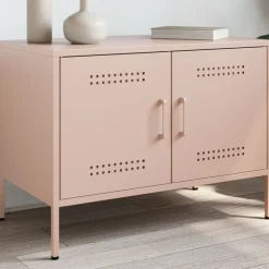 vidaXL Tv-meubel 68x39x50,5 cm staal roze
