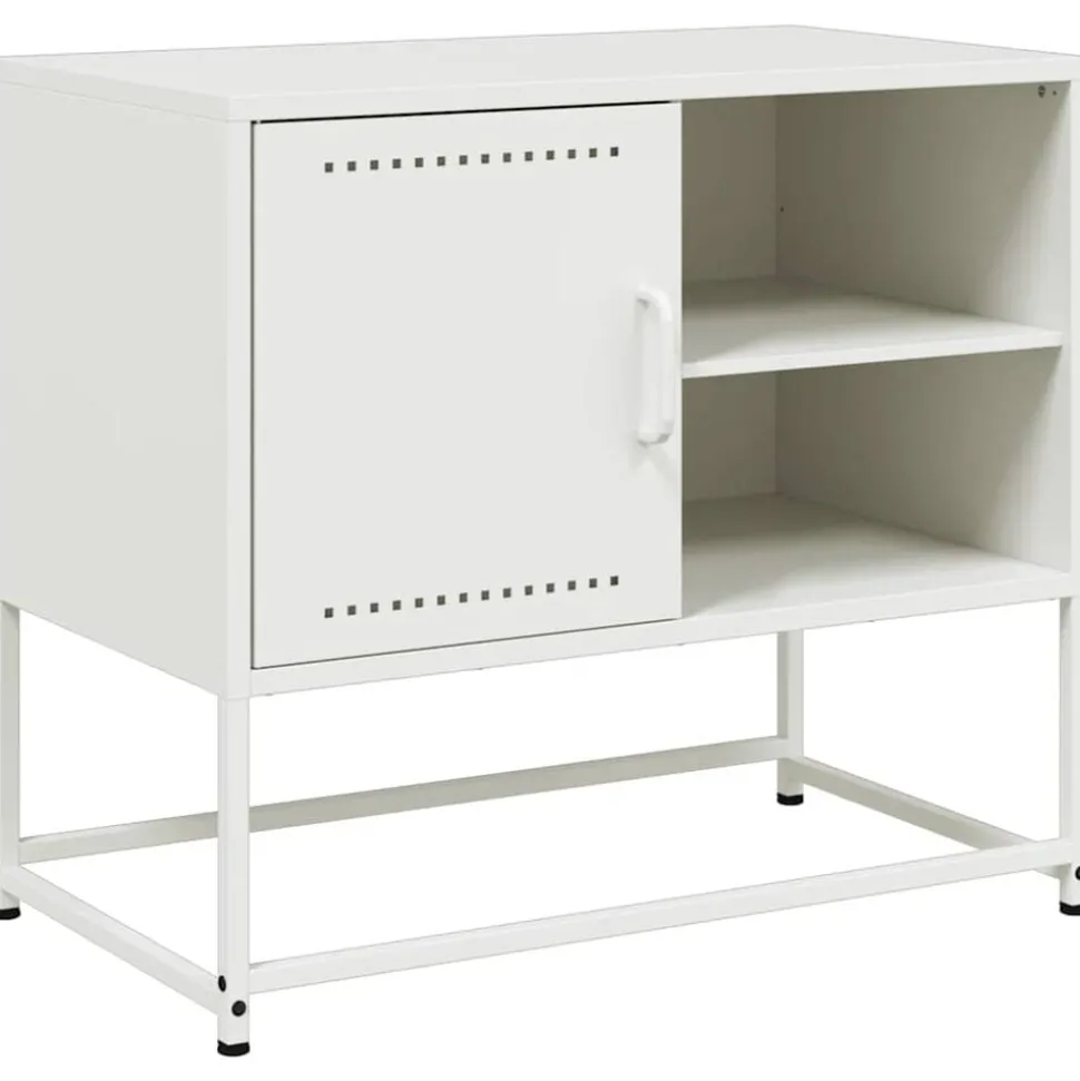 vidaXL Tv-meubel 68x39x60,5 cm staal wit