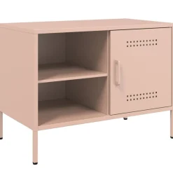 vidaXL Tv-meubel 68x39x50,5 cm staal roze