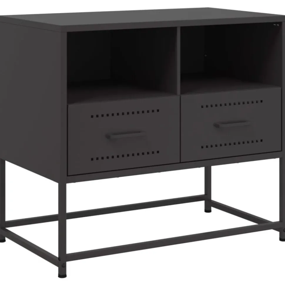 vidaXL Tv-meubel 68x39x60,5 cm staal zwart