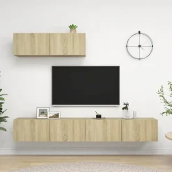 vidaXL Tv-meubelen 3 st bewerkt hout sonoma eikenkleurig