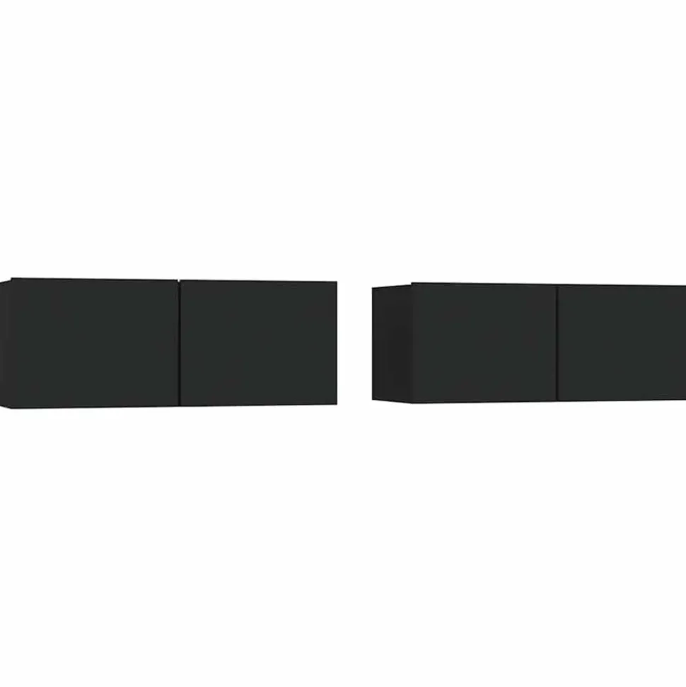 vidaXL Tv-meubelen 2 st 80x30x30 cm bewerkt hout zwart