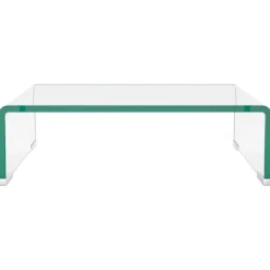 vidaXL Tv-meubel/monitorverhoger transparant 40x25x11 cm glas