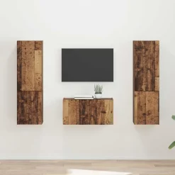 vidaXL Tv-meubelset 5 pcs Oud Hout Bewerkt hout