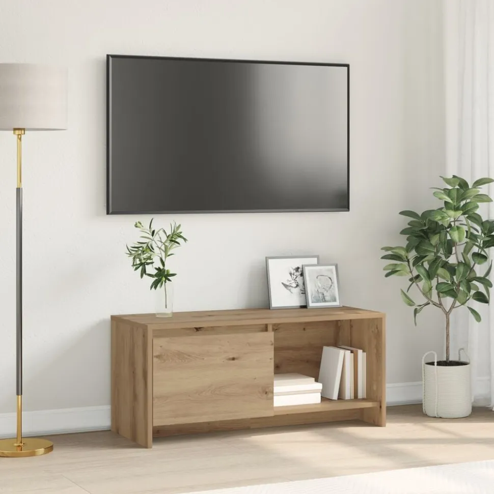 vidaXL Tv-meubelset Artisan Eiken 90 x 35 x 40 cm Bewerkt hout