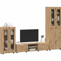 vidaXL Tv-meubelset met lade FLORIN 3 pcs Artisan Eiken Bewerkt hout