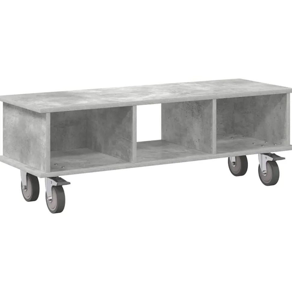 vidaXL TV-standaard Beton Grijs 100 x 35 x 35 cm Bewerkt hout