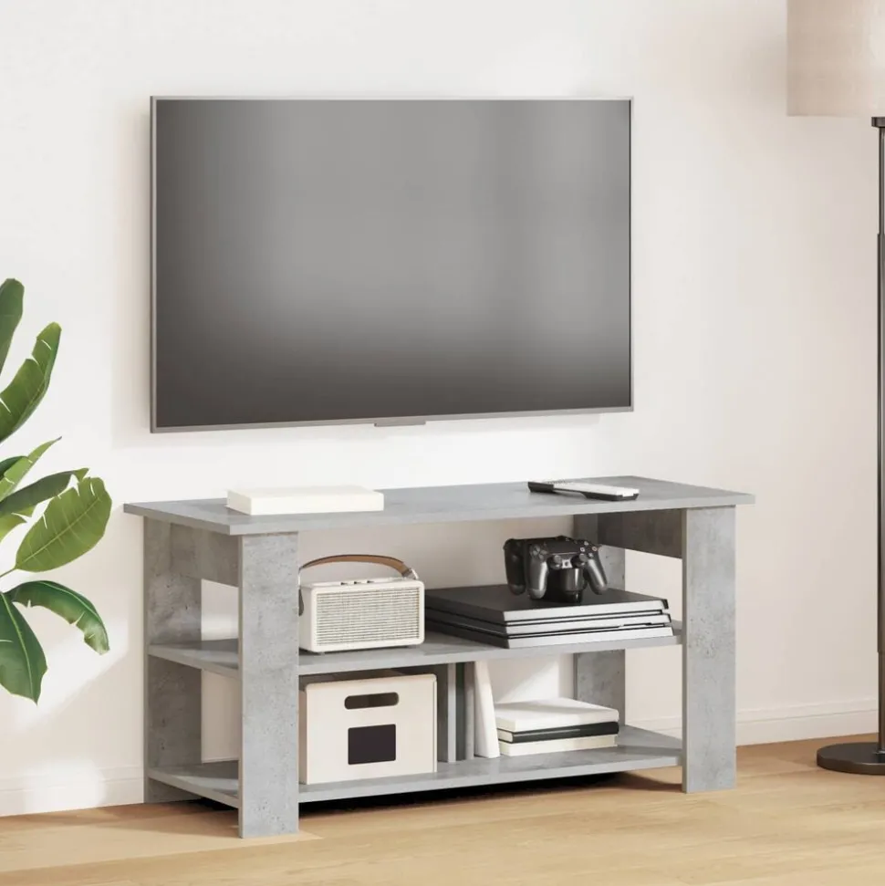 vidaXL TV-standaard Beton Grijs 100 x 40 x 50 cm