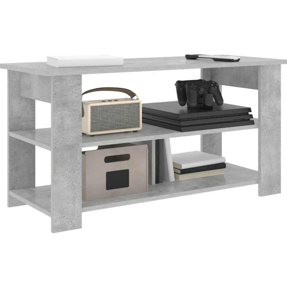 vidaXL TV-standaard Beton Grijs 100 x 40 x 50 cm
