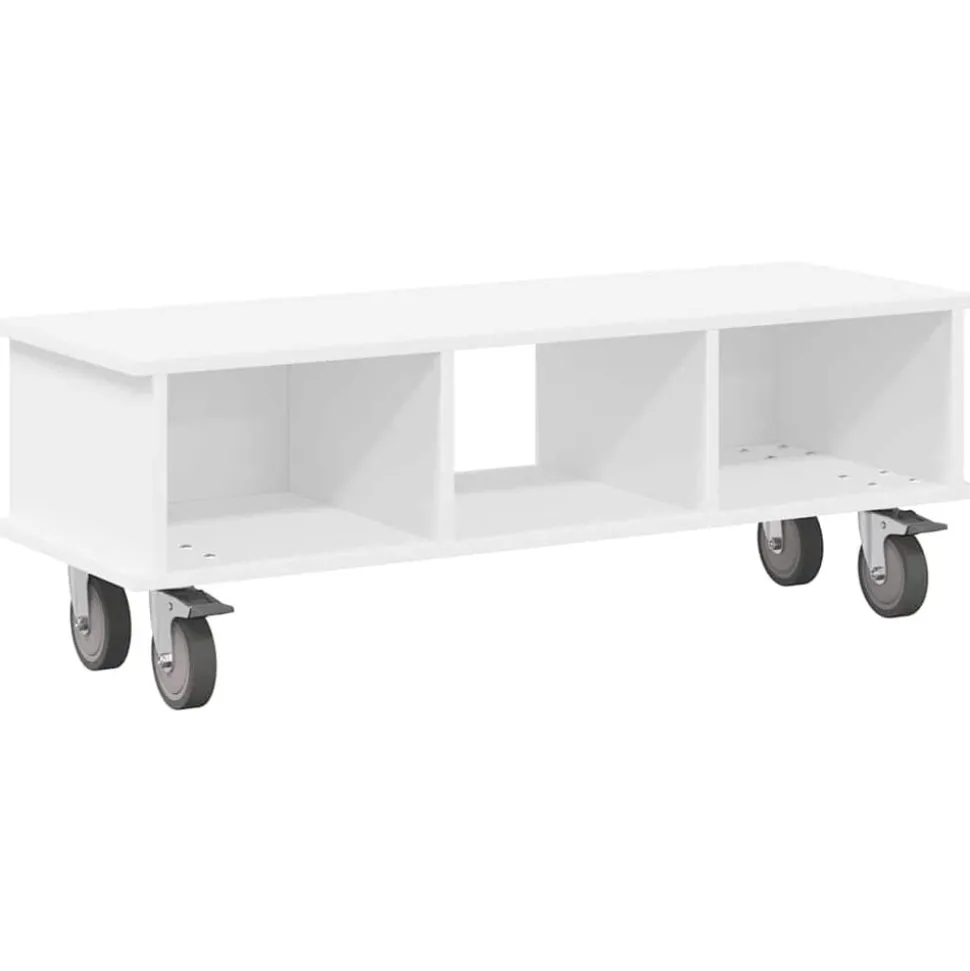 vidaXL TV-standaard Wit 100 x 35 x 35 cm Bewerkt hout