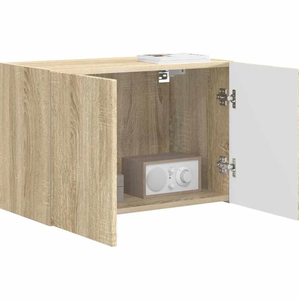 vidaXL TV-wandkast Sonoma Eiken 59,5 x 31 x 40 cm Bewerkt hout