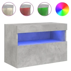 vidaXL Tv-wandmeubel met LED-verlichting 60x30x40 cm betongrijs