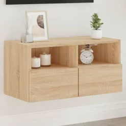 vidaXL Tv-wandmeubel 60x30x30 cm bewerkt hout sonoma eikenkleurig