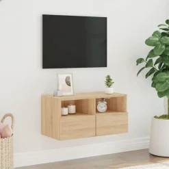 vidaXL Tv-wandmeubel 60x30x30 cm bewerkt hout sonoma eikenkleurig