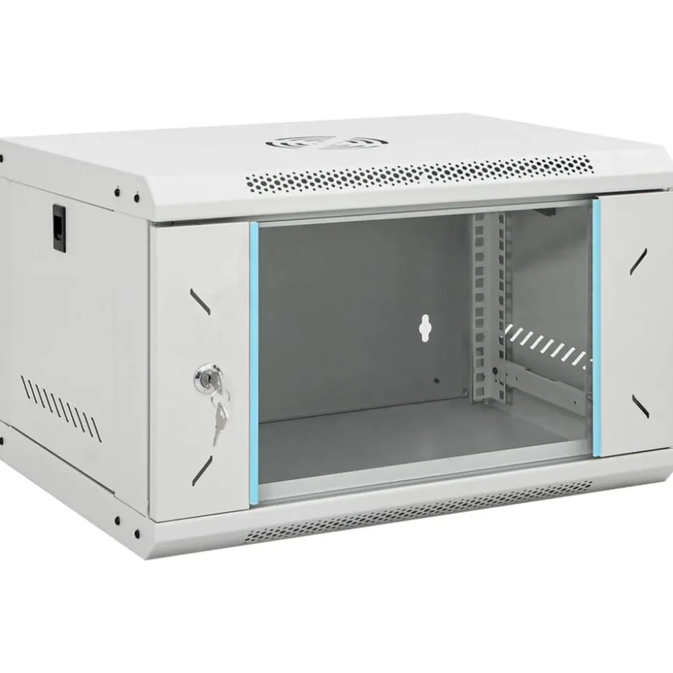 vidaXL 6U Wandgemonteerde Netwerkkast 19" IP20 53x40x30 cm