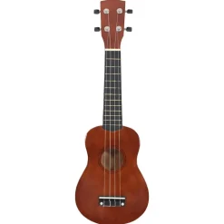 vidaXL Ukuleleset met tas voor kinderen sopraan 21'' donkerhoutkleurig