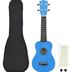 vidaXL Ukuleleset met tas voor kinderen sopraan 21'' blauw