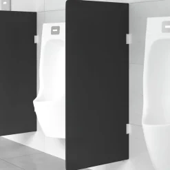 vidaXL Urinoirschot wandgemonteerd 90x40 cm gehard glas zwart