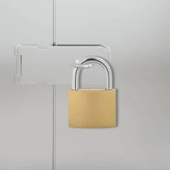 vidaXL U-slot met sleutels Koper 6 x 2 x 9,1 cm IJzer