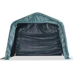 vidaXL Veetent verwijderbaar 550 g/m² 3,3x3,2 m PVC donkergroen
