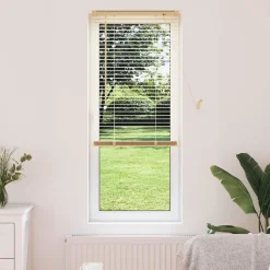 vidaXL Venetiaanse Blind Lichtbruin met Patroon 150 x 40 cm PVC